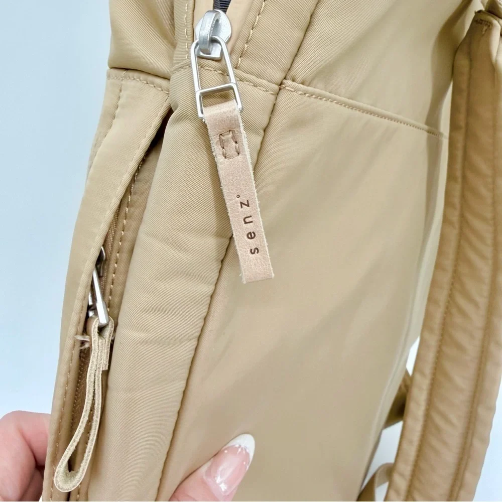 SENZ Sam Water Resistant Commuter Laptop Backpack Caffe Latte